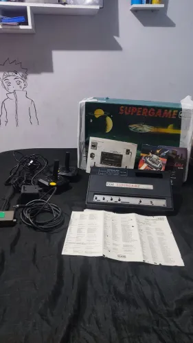 ? CCE Supergame VG-2800 vintage, caixa original, 2 controles e manuais Raridade!