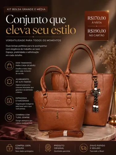 Kit Bolsas universitárias 