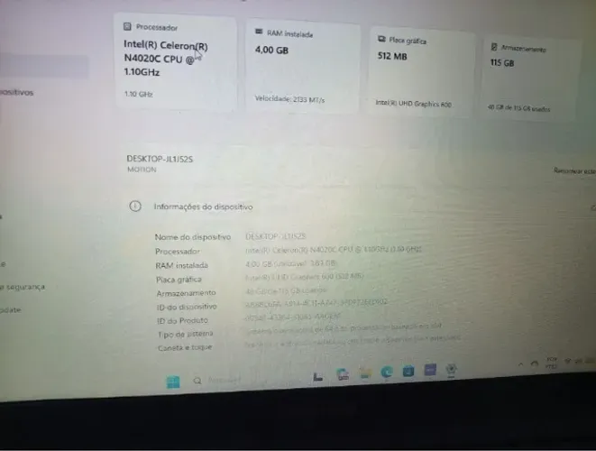 Notebook Positivo Motion Gray 14? | 4GB RAM | 128GB
