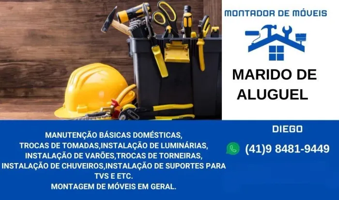 montador de Móveis (instalação de Tvs e varões para cortinas(Marido de Aluguel
