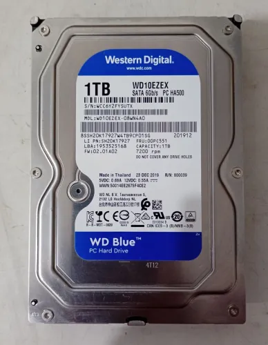 HD WD 1TB 7200RPM 100% Saudável