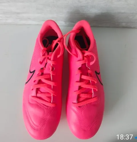 Chuteira Nike Tiempo Original Rosa Neon Tam. 38