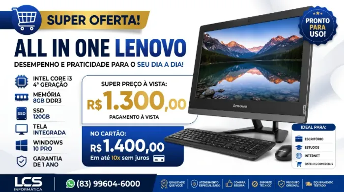 Computador All In One lenovo TELA 20