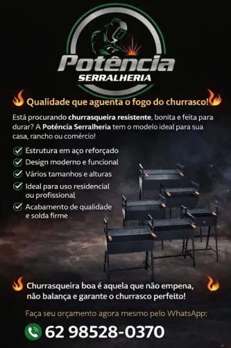 CHURRASQUEIRA REFORÇADA PARA QUEM EXIGE QUALIDADE! ?