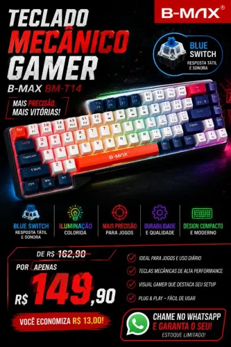 Teclado Mecânico Gamer B-MAX BM-T14