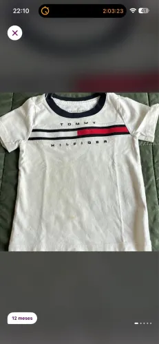 Camisa original Tommy Hilfiger menino 12 meses 