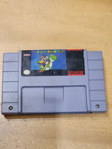 Super Mario World cartucho original para Super Nintendo 