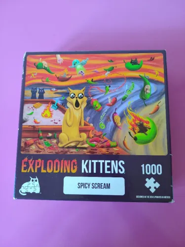 Quebra Cabeça Exploding Kittens Spicy Scream 1000 peças Puzzle
