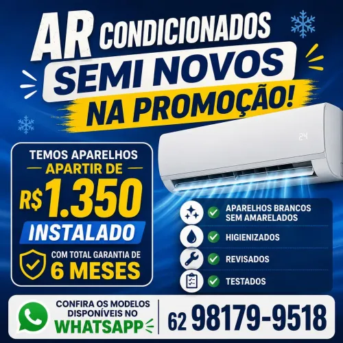 Ar condicionados semi novos Promoção
