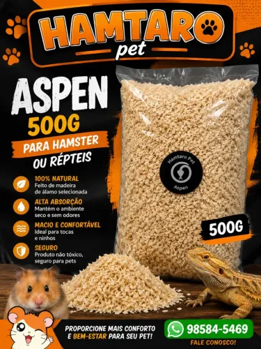 ASPEN 500g para hamster / répteis