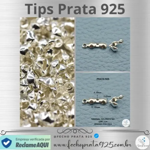 TIPS PRATA 925 PARA MONTAGEM DE JOIAS E SEMIJOIAS - VENDA ATACADO