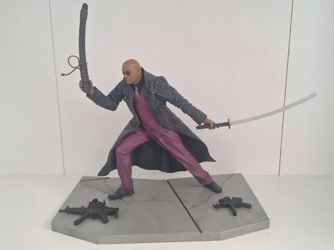 Matrix Morpheu Batalha No Viaduto Mcfarlane Toys 18cm
