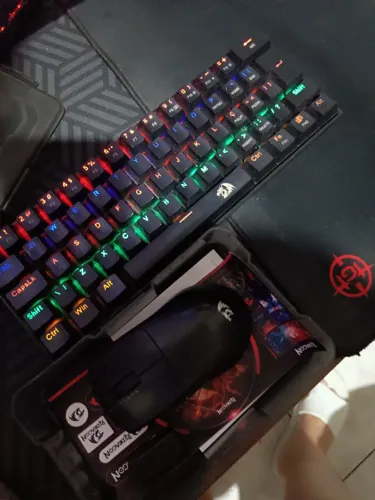 Mouse king pro 4k + teclado reddragon lakhshmi switch red+mouse pad tgt grande brinde