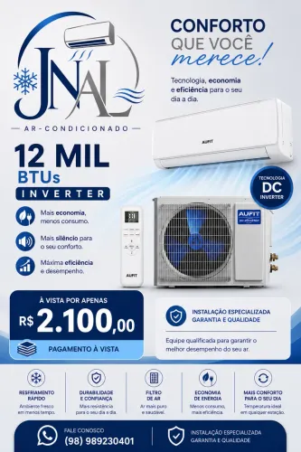 Ar-condicionado Aufit 12BTUs por 2.100