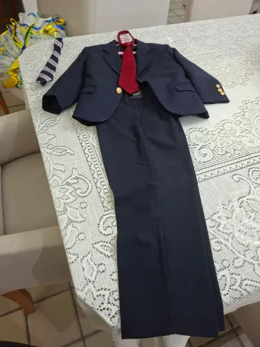 Terno calça e gravata infantil 