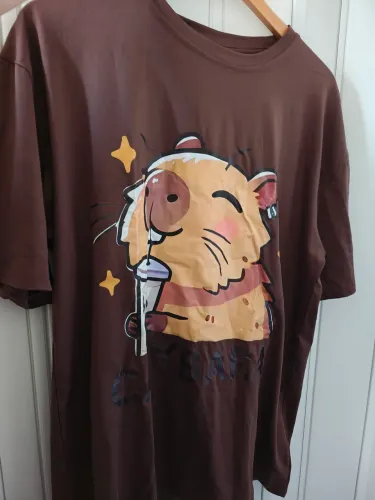Camiseta Oversized estampa capybara