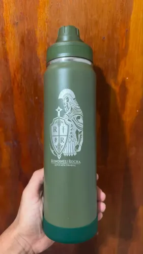 Garrafa térmica 1.000ml + Gravação à laser!