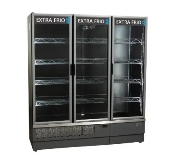 EXPOSITOR VERTICAL 3 PORTAS PARA CERVEJA