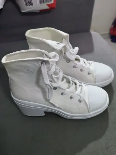 Sapato ALL star feminino branco com salto