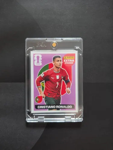 Figurinha Legend Extra Sticker Cristiano Ronaldo Lilás 