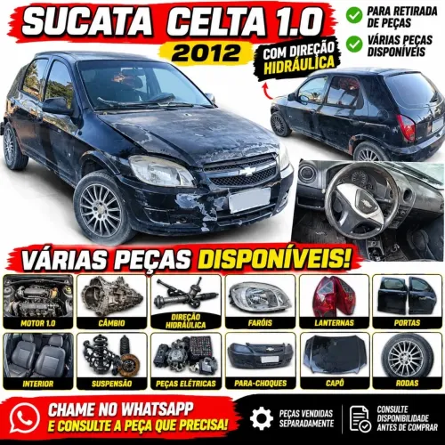 ? SUCATA CHEVROLET CELTA 1.0 ? 2012 ? CELTA 1.0 2012 COM DIREÇÃO HIDRÁULICA ?