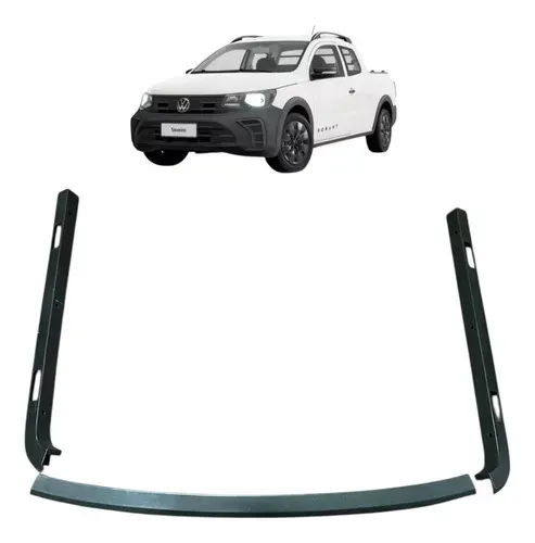 Kit Moldura Caçamba Vw Saveiro Cabine Dupla 2025 Preto