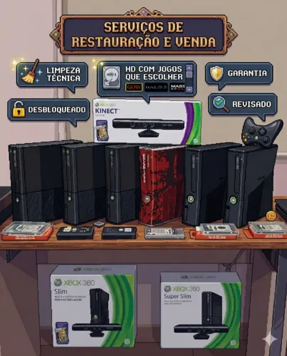 Encomenda Xbox 360 Desbloqueado Revisado HD LOTADO Escolhe os Jogos