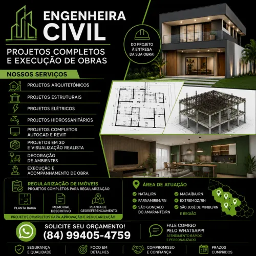 ENGENHEIRA CIVIL | PROJETOS E EXECUÇÃO DE OBRAS