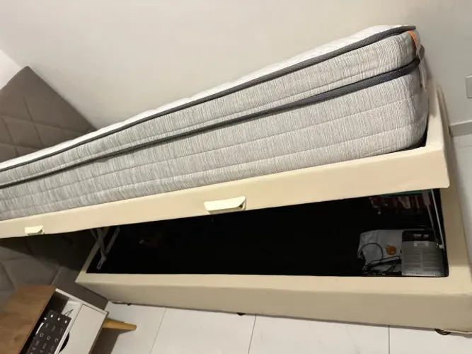 Cama Box Baú Solteiro Toronto SoftGel - Molas Ultralastic (Suporta até 150kg)