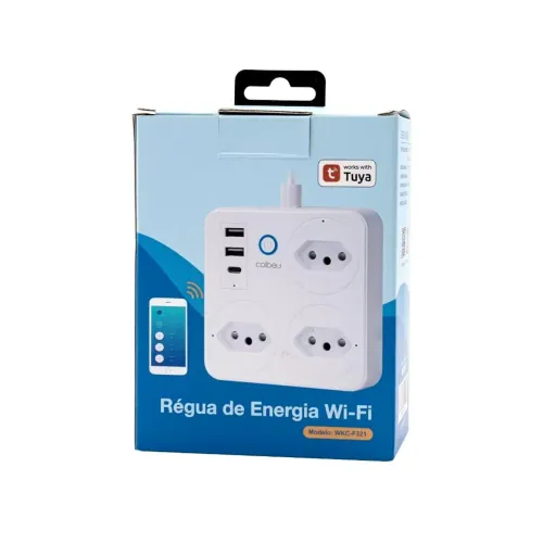 Extensão Elétrica Tomada inteligente Coibeu Wifi Suporte a Alexa I Google Assistente
