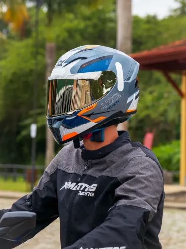Capacete AXXIS Segment Creeper C2 Cinza brilhante cintilante tamanho 62