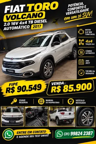 Fiat Toro Volcano 2.0 16V 4X4 TB Diesel Aut. 2017
