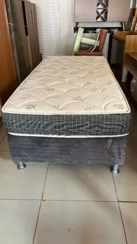 CAMA BOX DE SOLTEIRO COM GAVETAS/ COLCHÃO ORTOBOM/ ENTREGO
