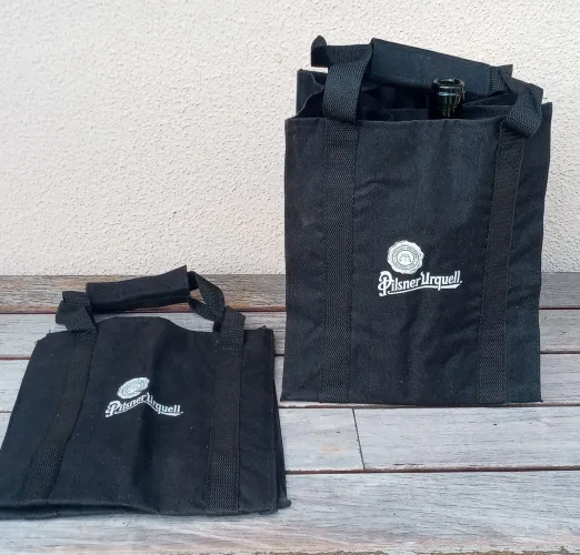 Sacola transporte Bag Cerveja Pilsner Urquell oficial Rep. Tcheca em tecido 6 garrafas 