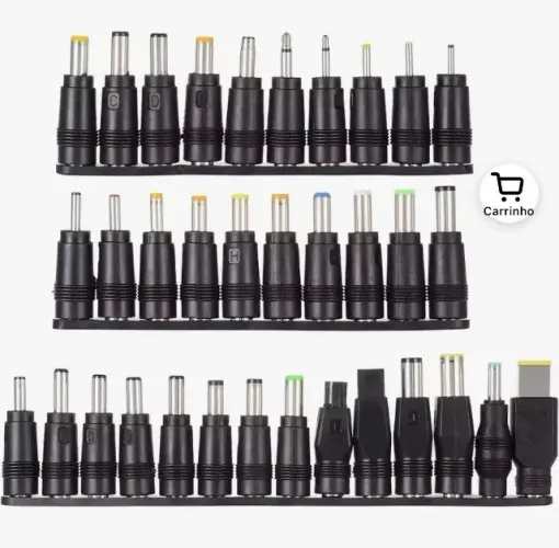 Kit de Conector de Energia DC Universal com 34 Peças, Incluindo Soquete Universal Fêmea