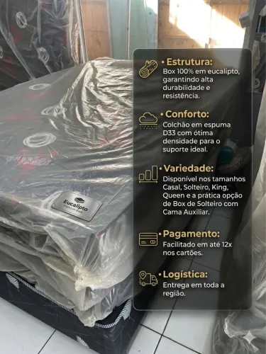 Colchão casal 138x188 Em espuma D33 até 12x nos cartões