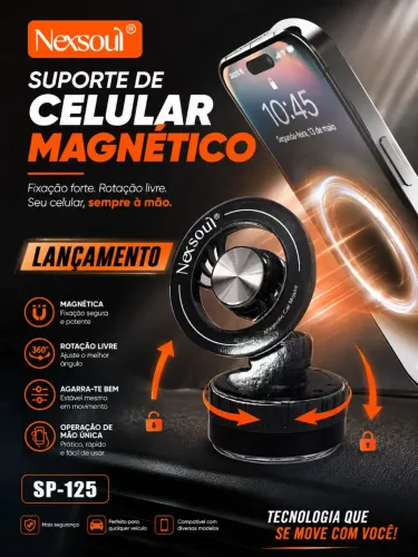 Suporte de celular para carro magnético