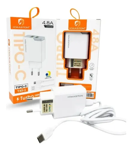 Carregador Turbo Tipo-C 2 Entradas USB