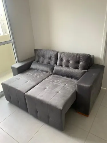 Sofá retrátil 1.80 metros com 2 almofadinhas!