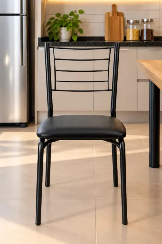 Cadeira para mesa de jantar com estofado direto de fabrica
