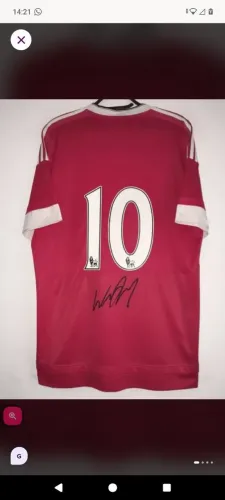 Camisa Manchester United 2015 / 2016 #10 Rooney Autografada Certificada