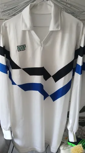 Camisa Reserva Away Atalanta Itália NR Ennerre 1990/1991 made in Italy mangas Longas Tam L
