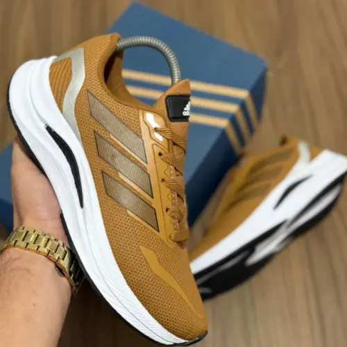 Tênis masculino caminhada esportivo academia marrom consultar numerações disponíveis