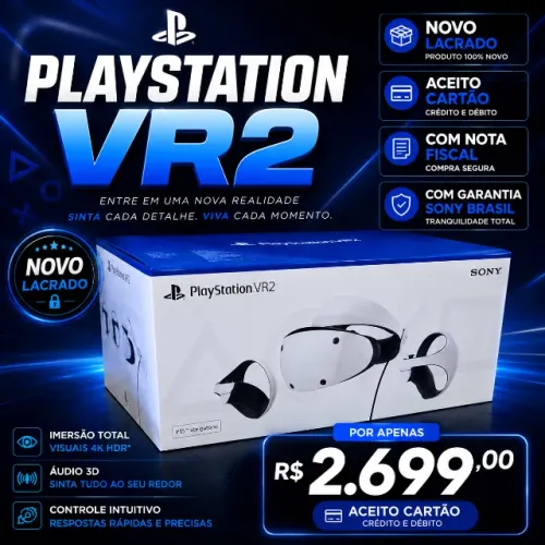 [LACRADO] Óculos Playstation VR2 para PS5 + NF e Garantia (Até 3x sem juros)