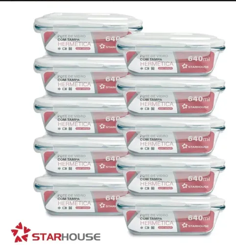 Potes Herméticos Vidro 640ml
