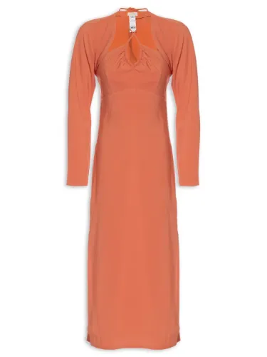 Vestido Casaquinho Sofie Laranja La Chocolê