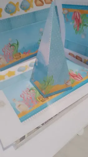 Lembrancinha simples com o tema fundo do mar