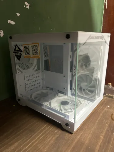 Kit Gabinete Gamer Aquario + 5 Fans RGB