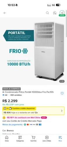 Ar condicionado portátil