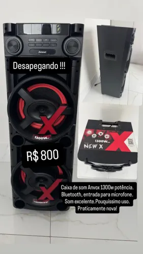 Caixa de som Amvox 1300W